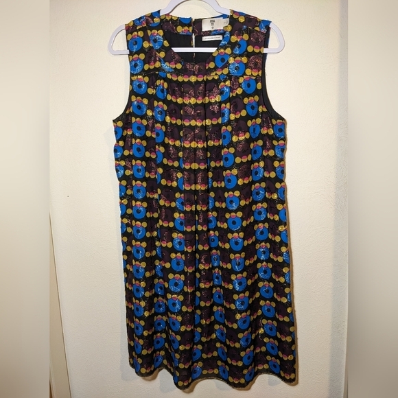 Anna Sui sleeveless metallic dress 20th Anniversary Collection - Picture 6 of 12